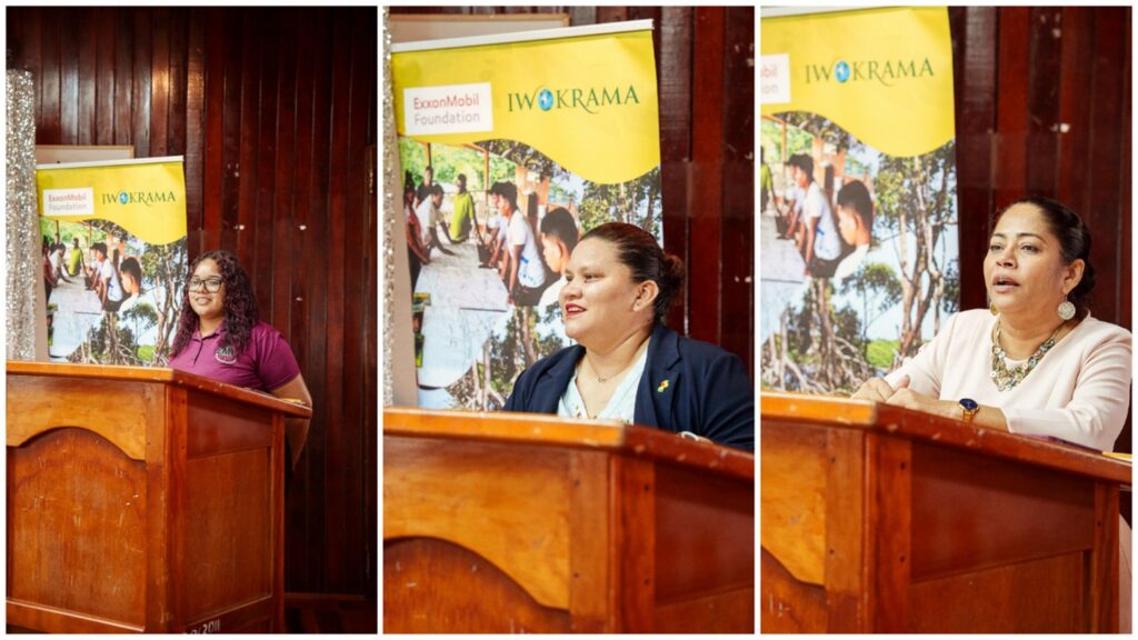 Shannon Stephenson, Candace Phillips, and Dr. Sharmine Marshall Providing Brief Remarks During the Certification Ceremony