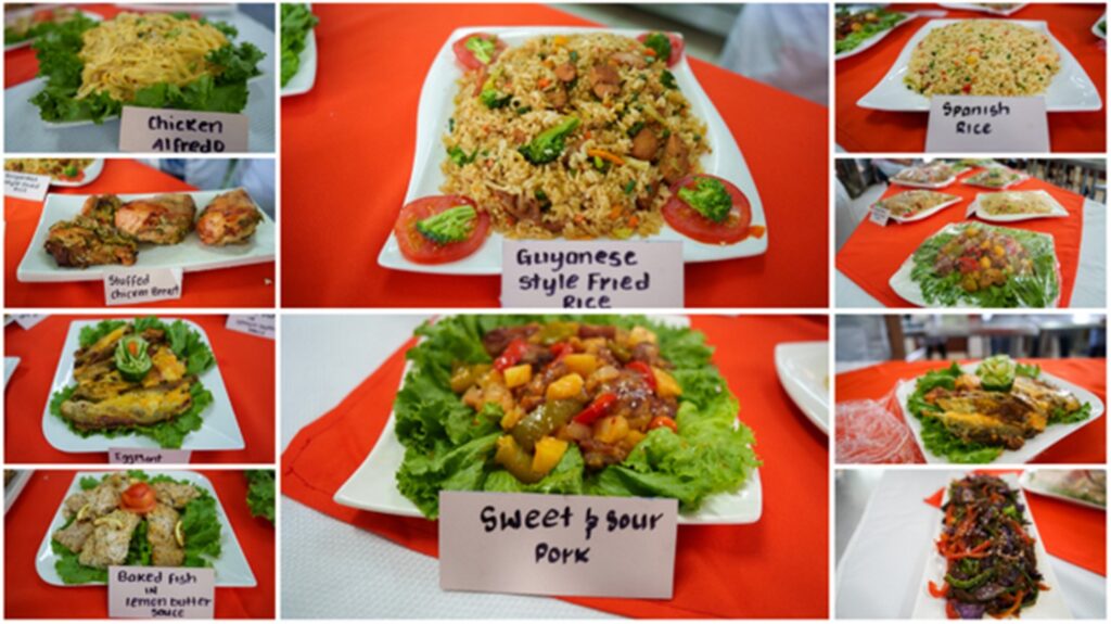 Meals Prepared During the Practical Cooking Component of the Training