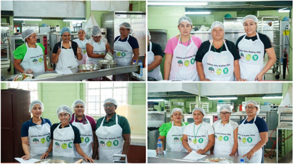 Participants on Day 4 of the Culinary Arts Training