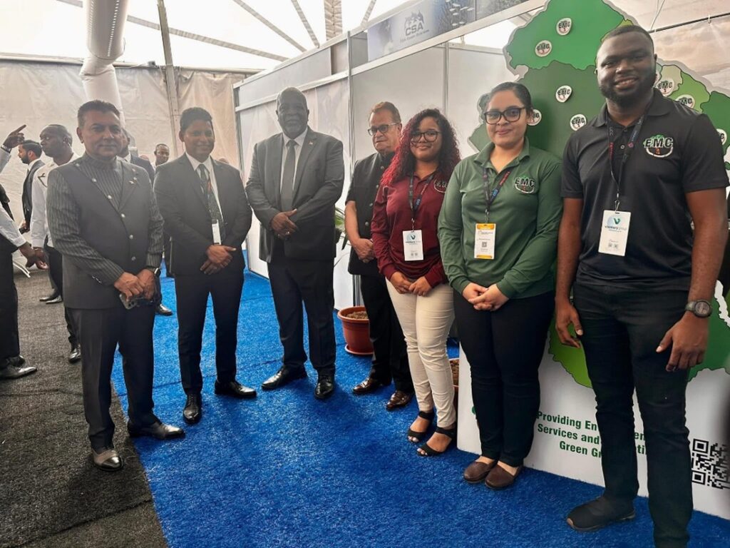 Prime Minister Mark Phillips during a Photo Op with EMC Staff