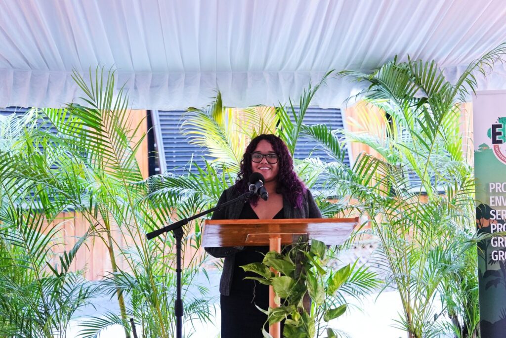 EMC’s Projects Coordinator, Shannon Stephenson, Chairing the Programme for the Shade House Training Certification Ceremony