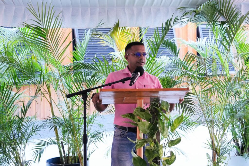 Deputy CEO of NAREI, Mr. Pooran Seeraj, Providing Remarks at the Shade House Training Certification Ceremony