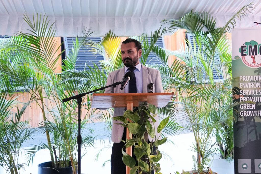 CEO of the Guyana School of Agriculture, Mr. Gavin Ramnarain, Providing Remarks at the Shade House Training Certification Ceremony