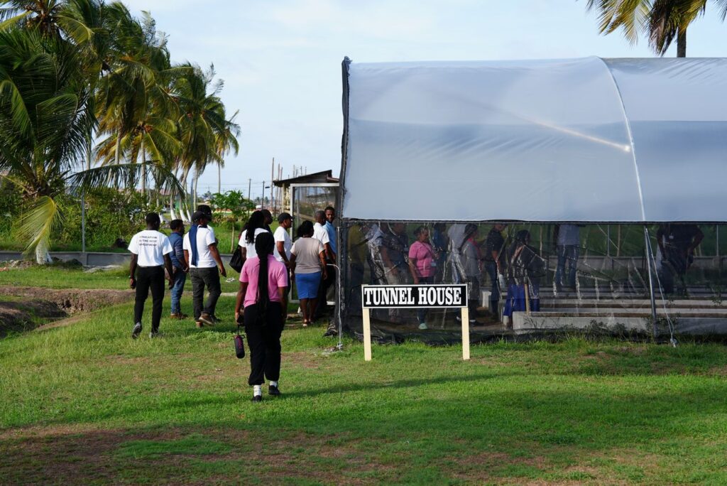 Participants visiting shade house.