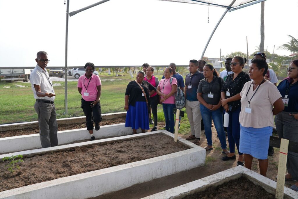 Participants visiting shade house.