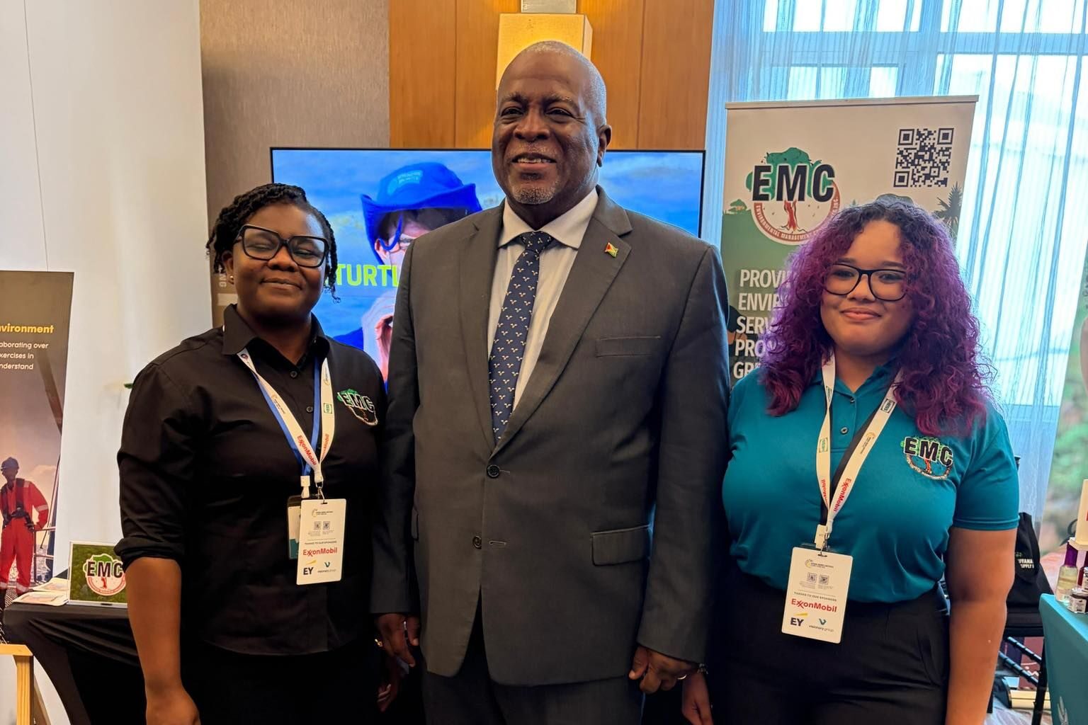 Prime Minister of Guyana, Hon. Mark Phillips, Engaging with EMC Team Members